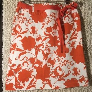 Orange and White Skirt